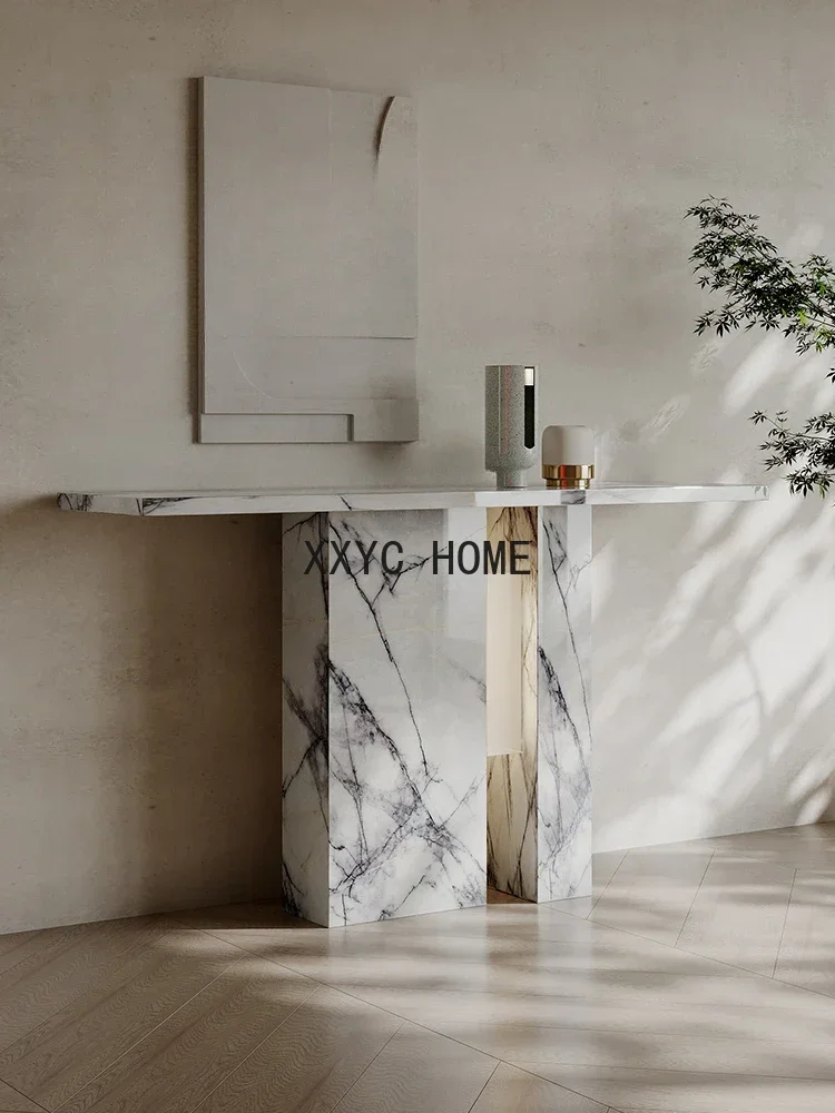 

Высококачественная консоль Huishoudelijke Tafels Aan De Muur Gemerdonte Een Lange Smalle Tafel Italiaanse Stijl L преимуще