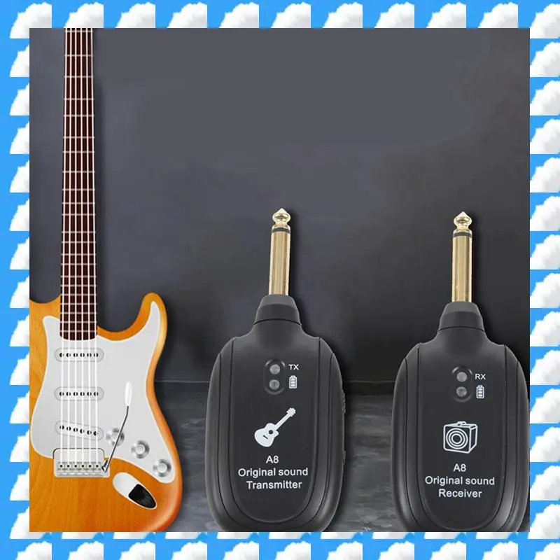

ONGE 8X UHF Guitar Wireless System Transmitter Receiver Built-In Rechargeable