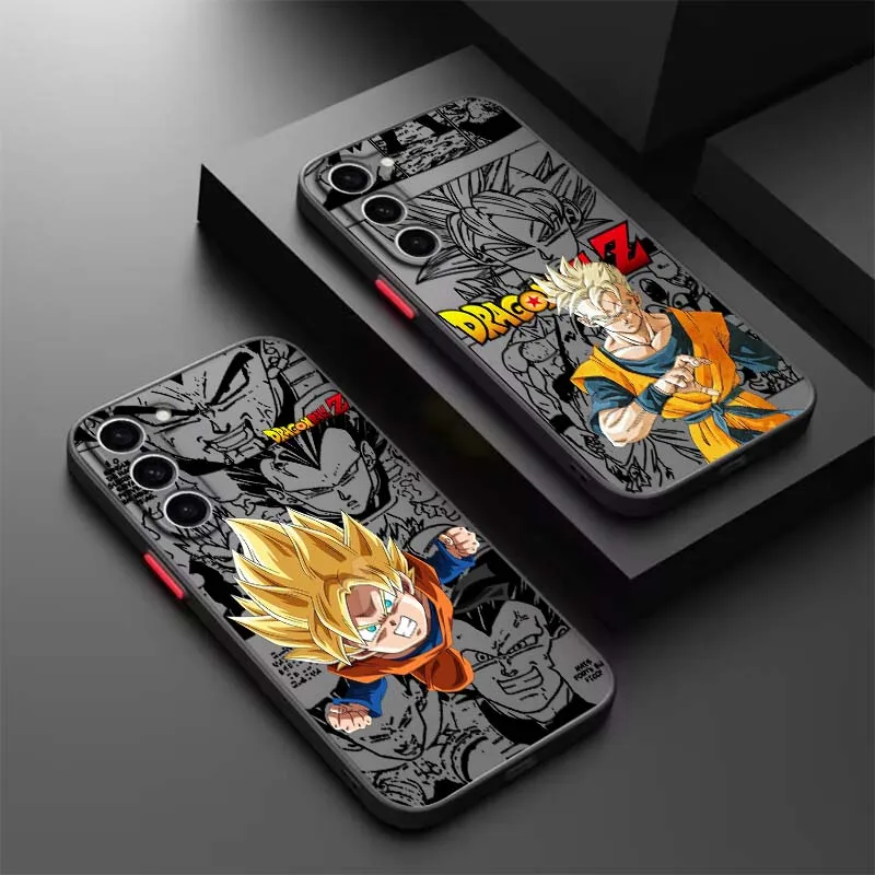 

Cool Dragon Ball Comic For Samsung A73 A72 A71 A55 A54 A53 A52 A51 A35 A25 A15 A14 5G Frosted Translucent Phone Case