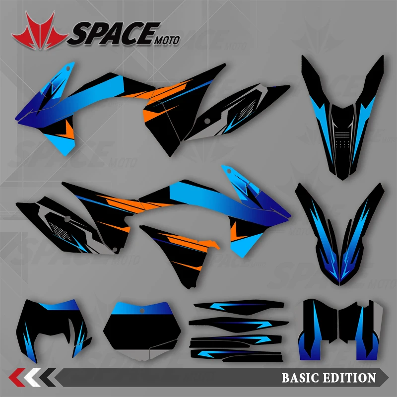 

SPACE MOTO графический фон наклейки наклейки мотоцикл для KTM 11-12SXF 12-13EXC