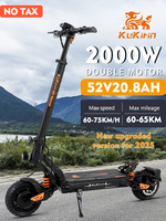 Kukirin G2 Master 2024 New 2000W Dual Motor Electric Scooter 52V 20.8Ah Hydraulic Shock Absorption Speed 70km/h Adult Escooter