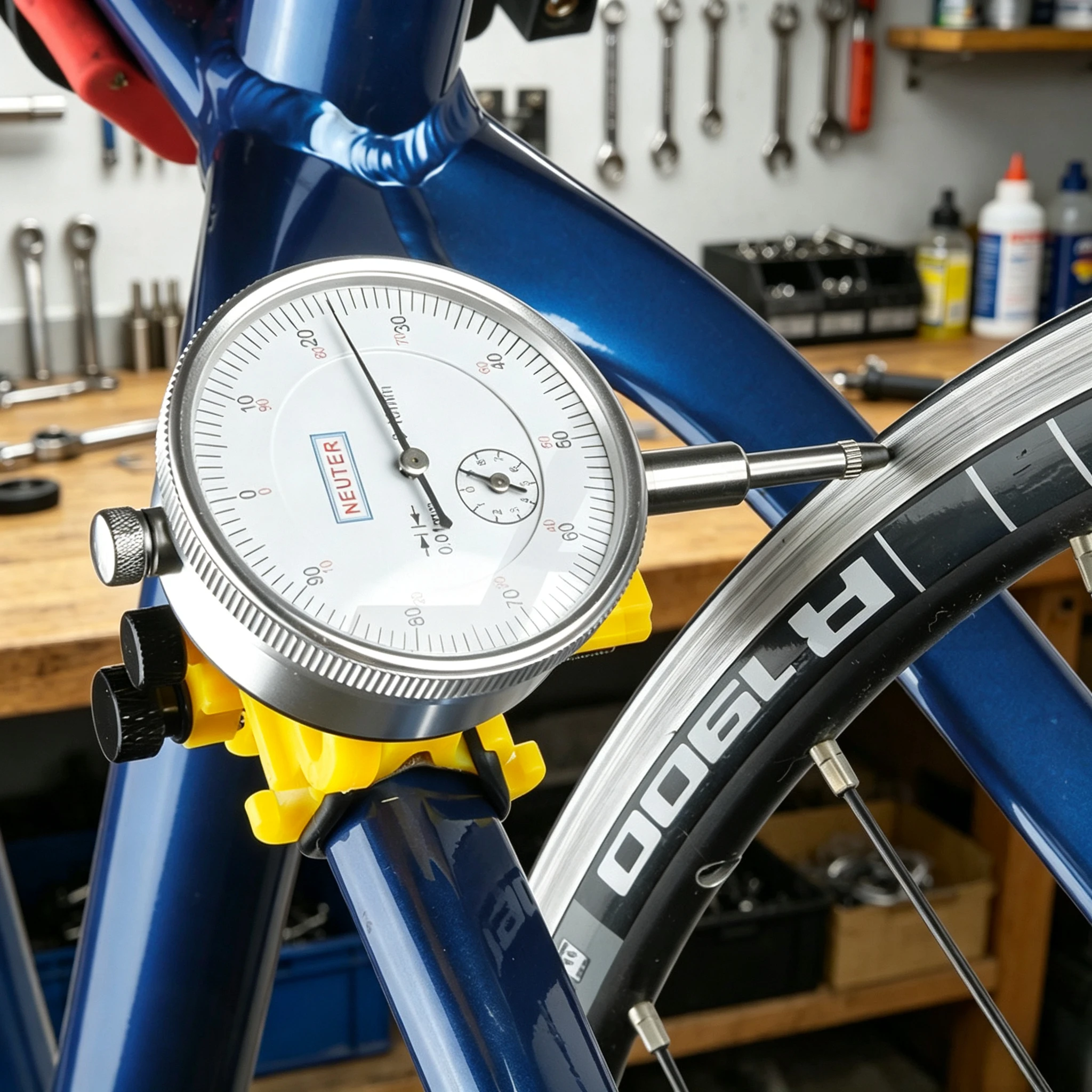 Bicycle Spoke Tension Meter, Portable Mechanical Wheel Fine‑Tuning Gauge, Simple Practical Tool for Rim Truing Adjustment