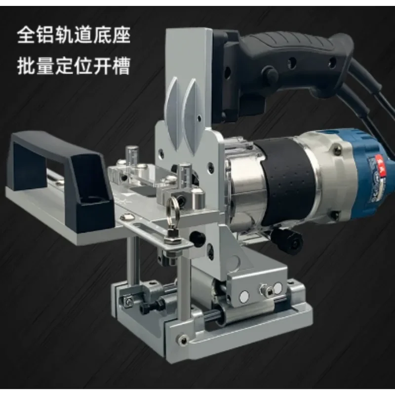 2-in-1 Woodworking Invisible Fastener Slotting Jig, Furniture Panel Edge Positioning Locator