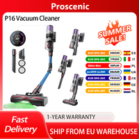 Proscenic P16 Cordless Stick Vacuum Cleaner, 45kPa Suction, 55mins Runtime, 180° Bendable Wand, Anti-Tangle Floor Brush, 62dB