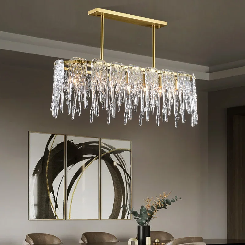 Copper Crystal Chandeliers Gold Luxury Lighting Dining Room Living Room Bedroom Kitchen Island Lights Indoor Hanging Light