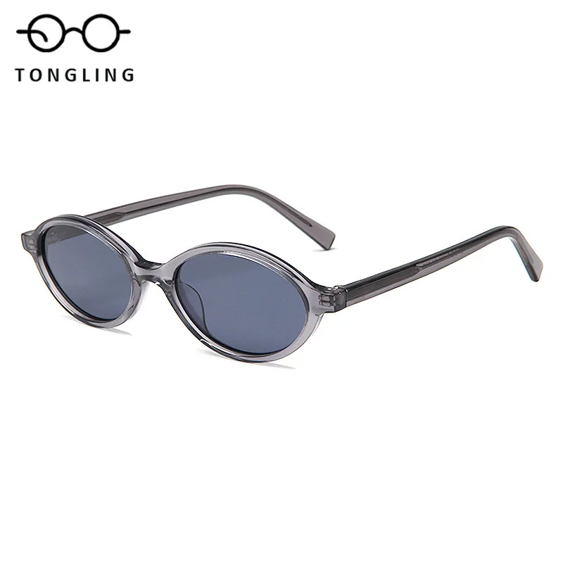 2026 New Style Fashion Women High-Quality Oval Eyeglasses with Artistic Retro Design Handcrafted from Premium Acetate Sunglasses