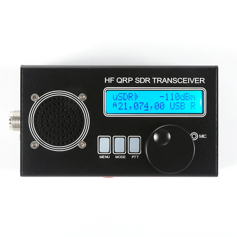 10W Max uSDX 8 Band SDR All Mode USB, LSB, CW, AM, FM HF SSB QRP Transceiver QCX-SSB z ładowarką, wbudowany głośnik,