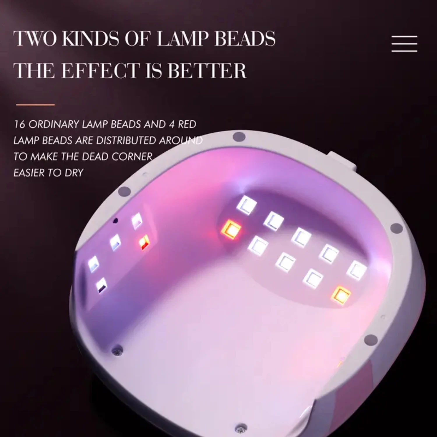 مصباح تجفيف الأظافر LED صغير خفيف الوزن بقدرة 60 وات، شحن USB، مصباح مانيكير مستشعر للحركة للاستخدام المنزلي - مثالي لعلاج الأظافر