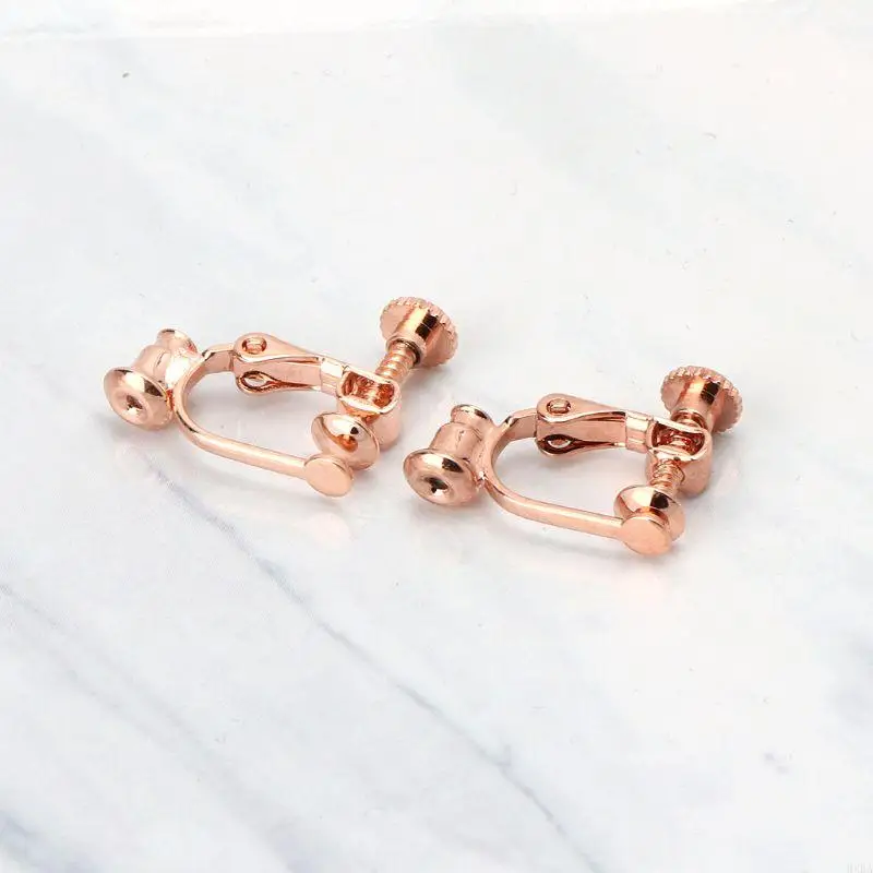 HXBA 2 Pieces Clip-on Earring Converters Non-pierced Ear Hoop Comfort Skin Easy Open