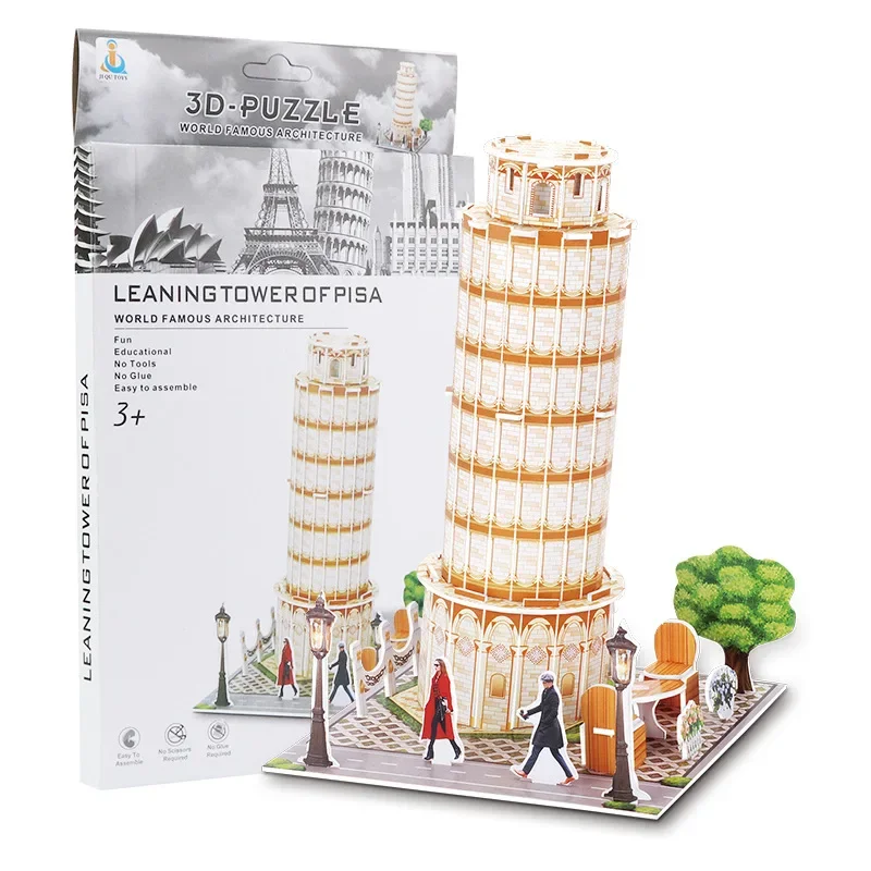 World Architecture 3D Paper Jigsaw Puzzle Small Model Famous Landscape  Intellectual Development  DIY Attractions Toys for Kids