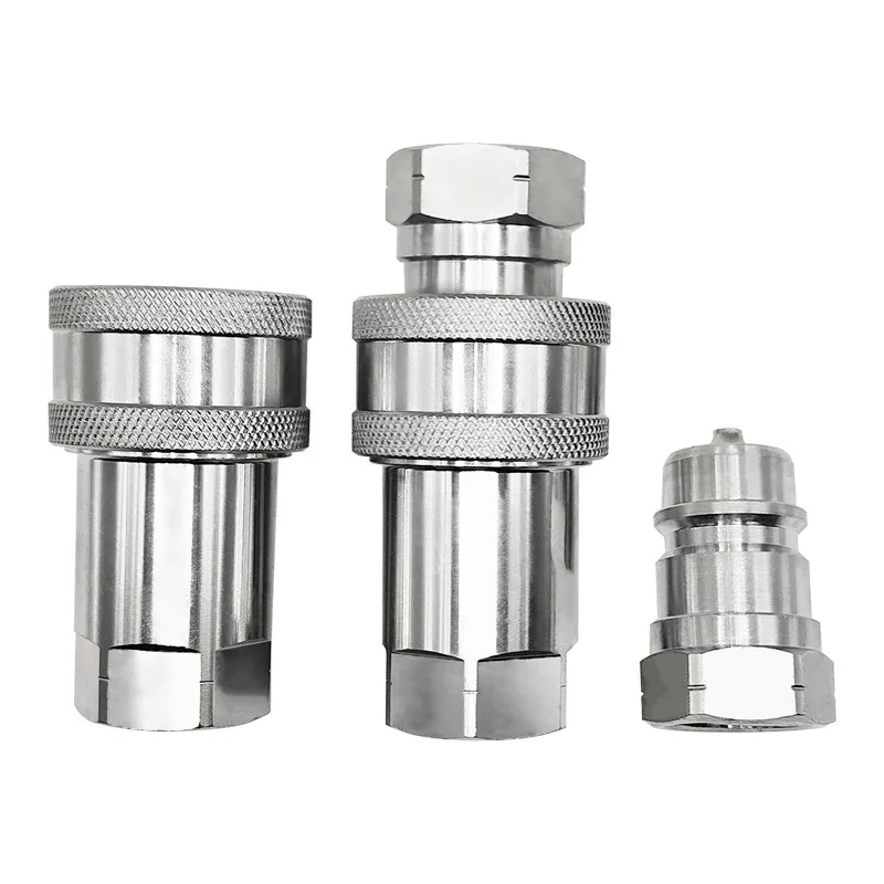 1pcs NPT1/2 High Pressure Hydraulic Oil Pipe Quick Connector For For ISO Series A Couplings Male Female Threads