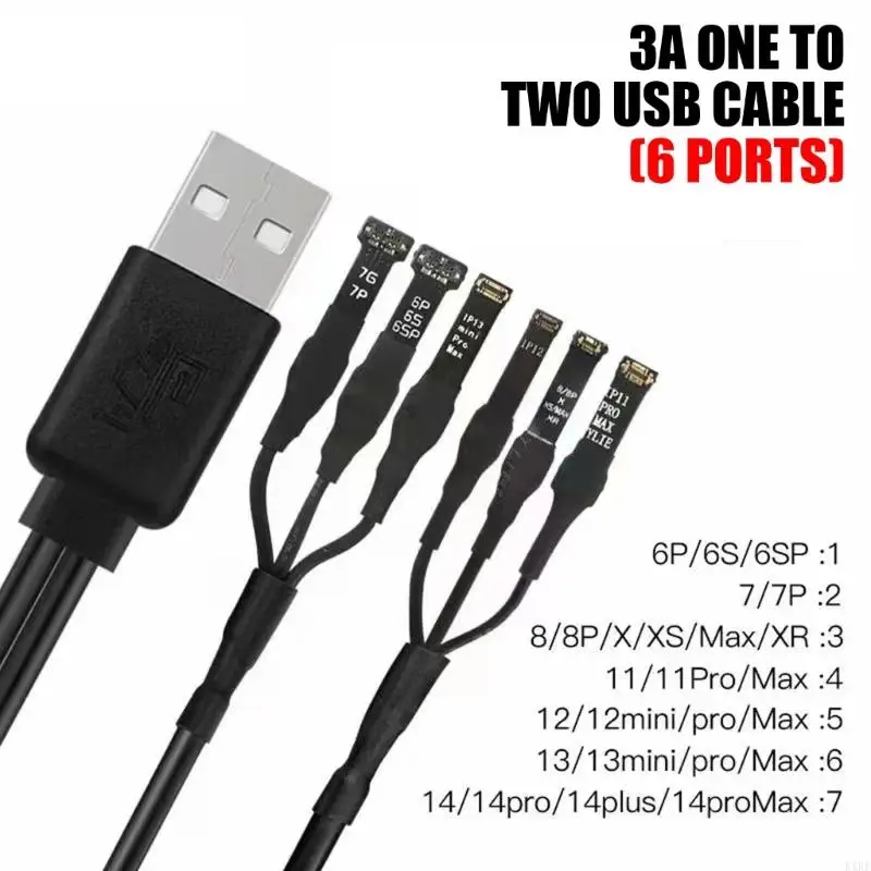 USB Power Boot Cable 3A 6 Port FPC Power Supply Test Cable Test Boot Line Motherboard Repair for 15 14 13 12 KXRE