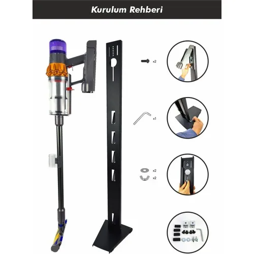 Dyson Compatible Black Vertical Vacuum Stand V15-V12-V11-V10-V8 Compatible with All Dyson Models