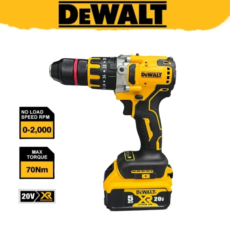 Dewalt DCD791 Cordless Compact Drill / Driver 20V Brushless Motor Electric Drill Screwdriver Household Rechargeable Power Tools