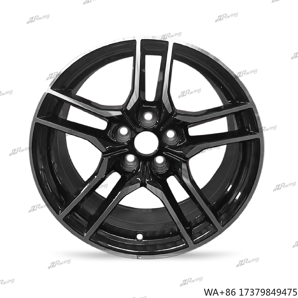 

for 2018-2023 Ford Mustang 18 Inch Machined Face with Painted Inlay Black Rim - OE Direct Replacement - Road Ready Car Wheel