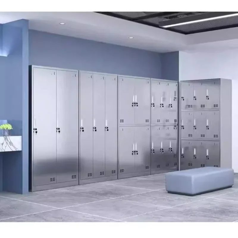 304 stainless steel regular disinfection locker worker perspective window factory employee multi-door change wardrobe shoe cabin