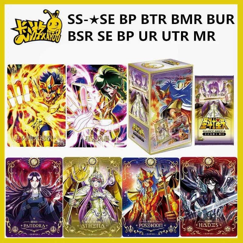 KAYOU Saint Seiya 3 Series Cards BTR BMR SSR SE BP UR UTR MR Original Anime Characters Collectibles Birthday Gift Children\'s Toy