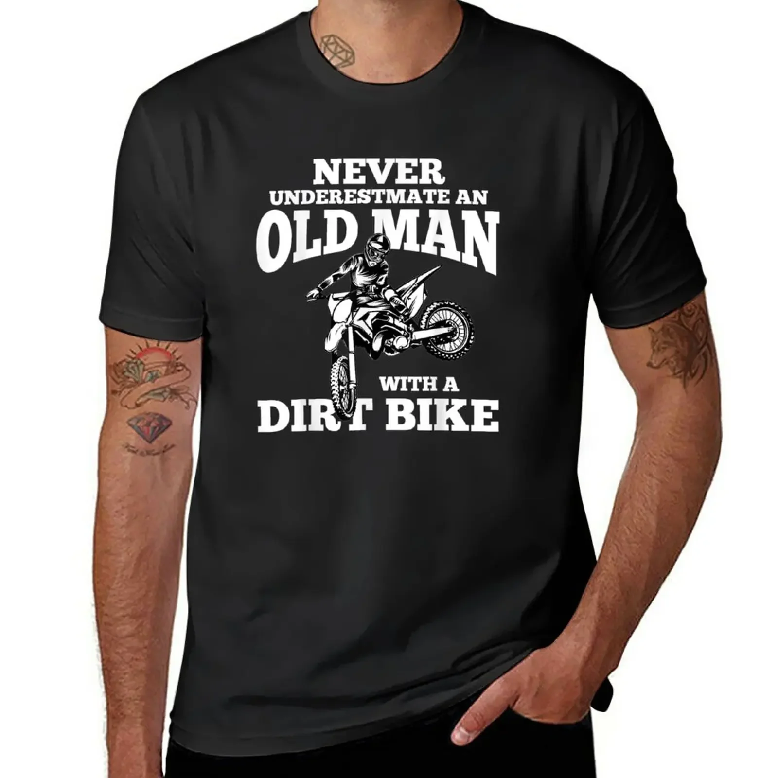 

New Never Underestimate an Old Man with a Dirt Bike T-Shirt T-shirt for a boy Tee shirt t shirts for men graphic