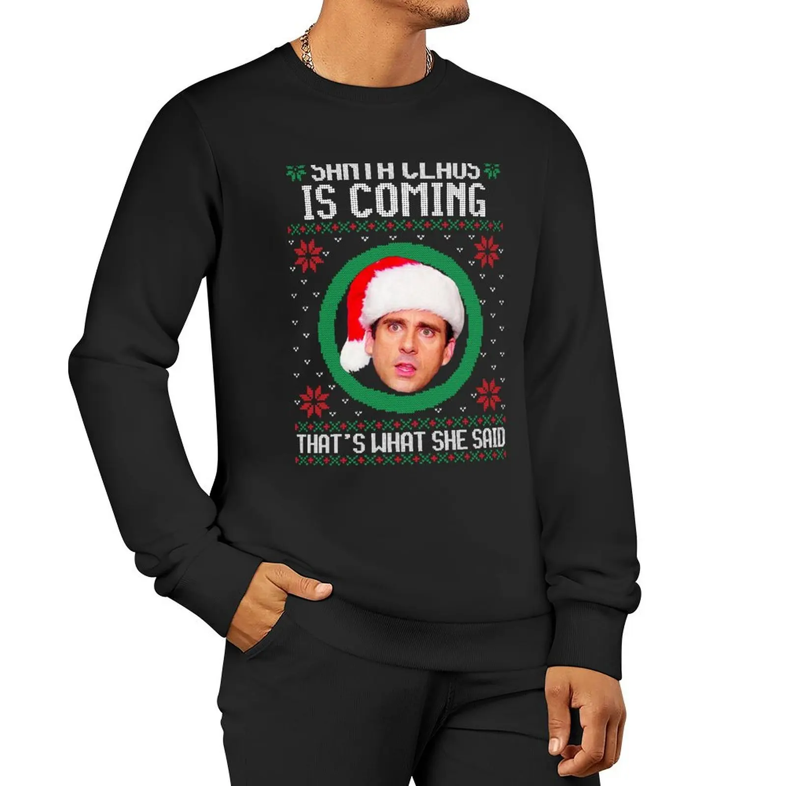 

The office Santa Claus is coming That's what she said Sweatshirt men's sweat-shirt japanese style new in hoodies & sweatshirts