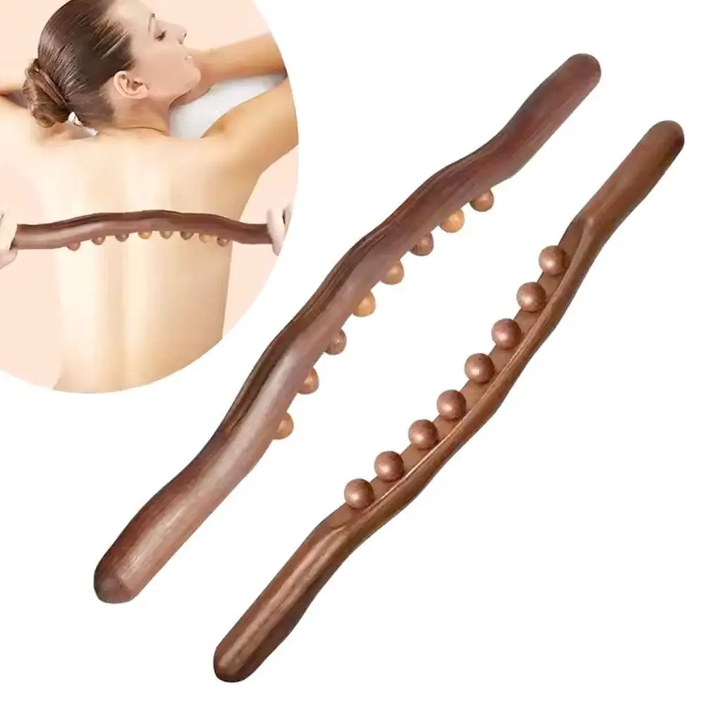 

1pc Wood Therapy Roller Gear Stick Cellulite Slimming Roller Massager Lymphatic Drainage Body Shaping Trigger Stick Massage Tool