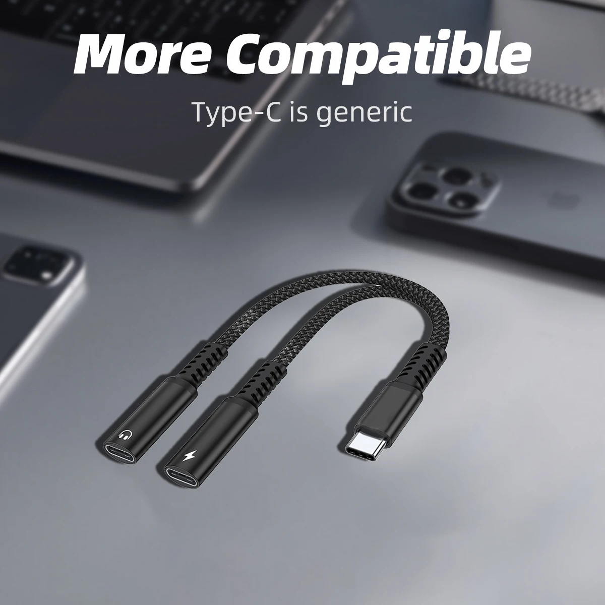 2 IN 1 USB C Splitter to Dual - Earphone Splitter Jack recension och pris