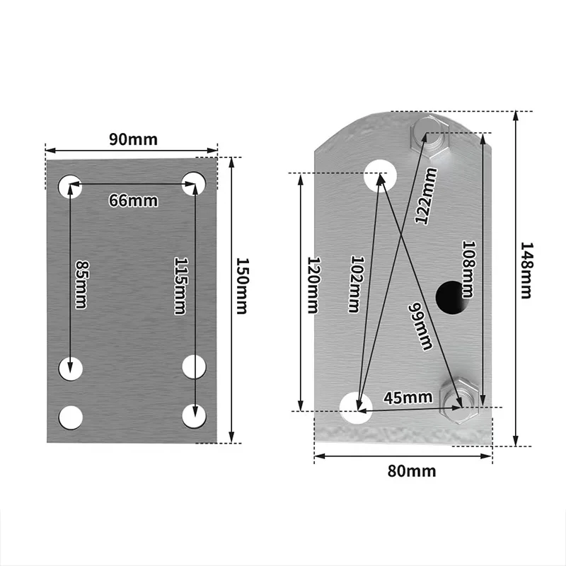 Trailer Spare Tire Rack Vehicle Accessories Trailer Accessories Thickened Extended Electroplating Car Wheel Parts Without Lock