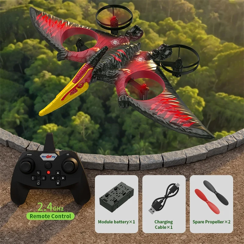 Avion RC télécommandé 2.4G EPP, Rotation à 360 degrés, Simulation de dinosaure, modèle de planeur, Drone en mousse, cadeaux