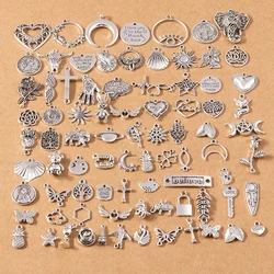 20/30/50/100pcs Random Mixed Animal Love Heart Pendants Charms for Jewelry Making DIY Necklace Earrings Bracelet Accessories