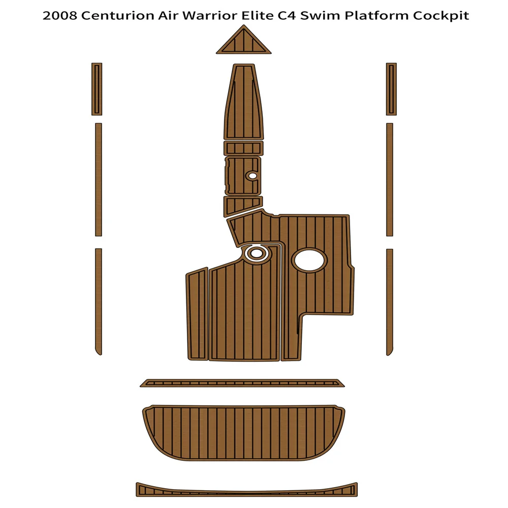 

2008 Centurion Air Warrior Elite C4 Swim Platform Cockpit Boat EVA Floor Pad Mat SeaDek MarineMat Style Self Adhesive