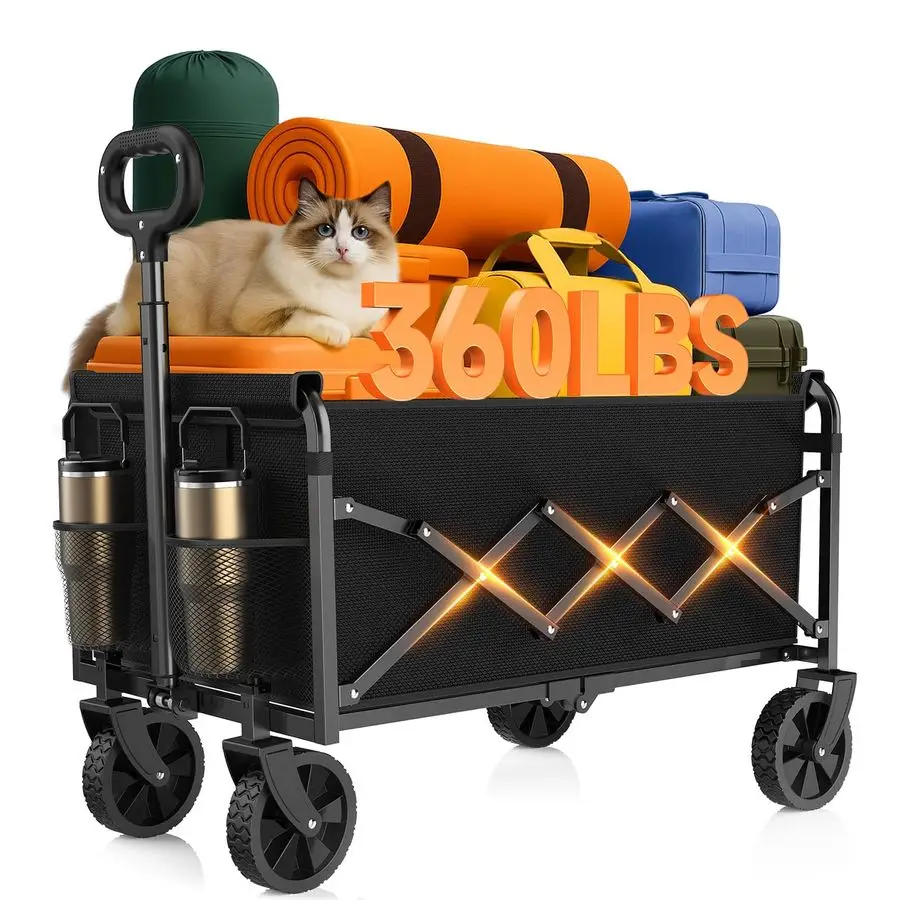 

Складная тележка-вагончик на колесах, легкая портативная малогабаритная тележка-вагончик, выдерживающая до 360 фунтов