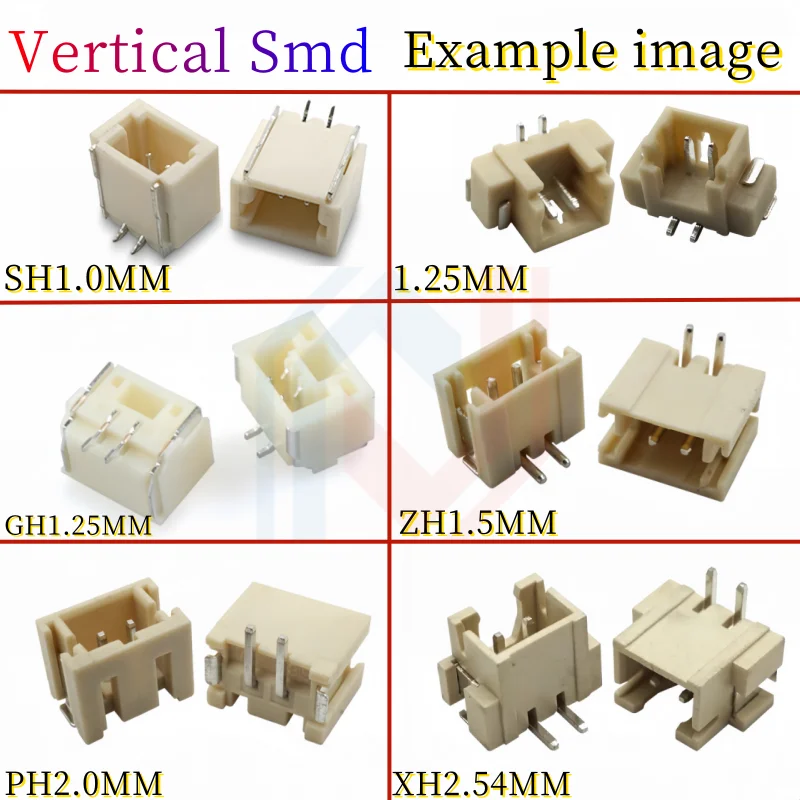 10PCS SH/JST/GH/ZH/PH/XH Pitch 1.0MM 1.25MM 2.0MM 2.54MM Male Pin