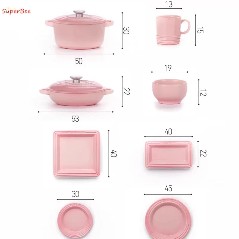 Dollhouse Mini Simulated Pot/Bowl/Tray/Dish/Plate Set Model Miniature Kitchen Furniture Decoration Accessories Children Toys