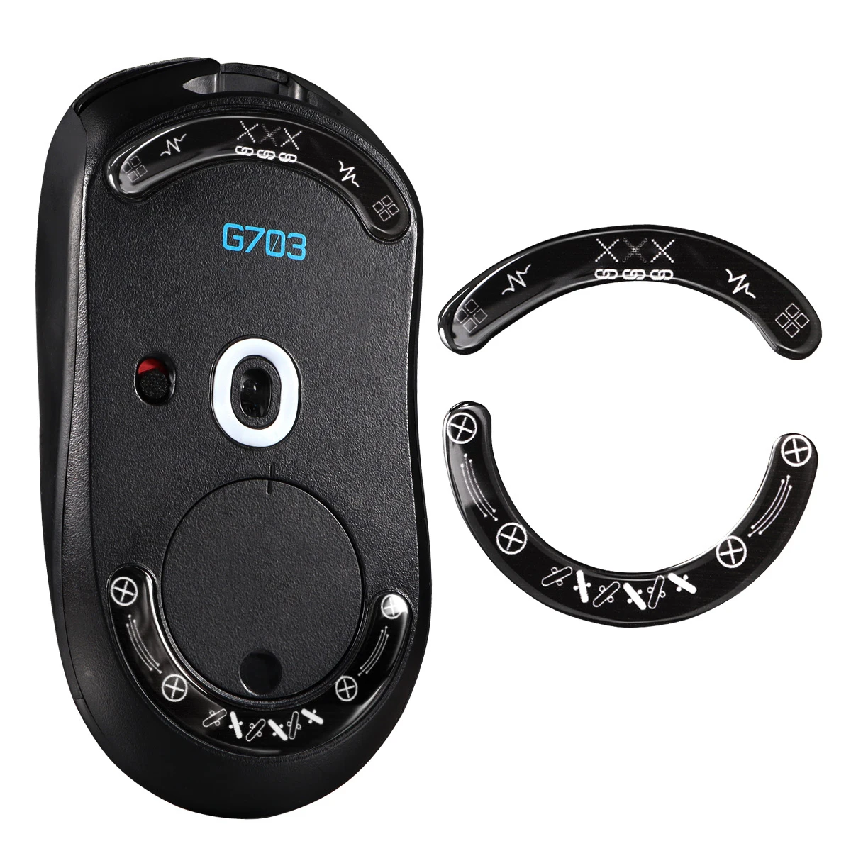 

Glass Mouse Skates for Logitech G703 LIGHTSPEED Ultimate Mouse Feet Pads Smooth Durable Slim 2.5D Curved Edge Mouse Accessorie