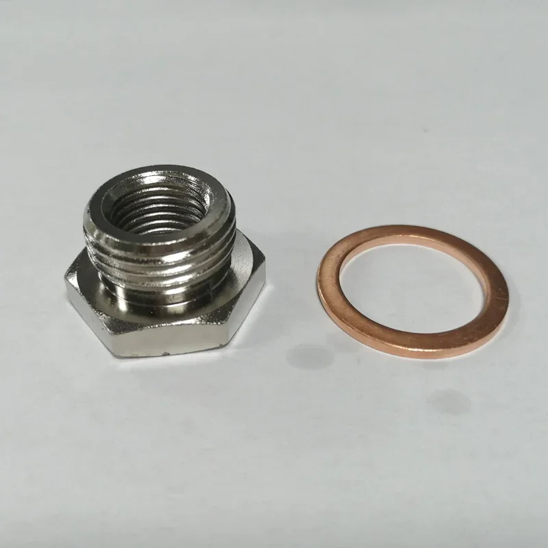 

M18 x 1.5mm to M12 x 1.25mm Adapter Sensor Connector Exhaust Oxygen Sensor Spacer Reducer With Copper Gasket