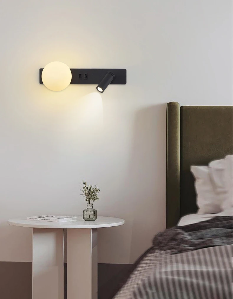 White Acrylic Ball Wall Light G9 Bulb 3000K