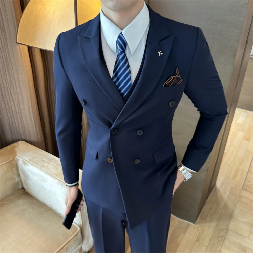Newest Autumn Winter Men's Jacket, Hot Sale Tuxedo, Stylish Peak Lapel Suit, Formal Party, Office Business, Groom Wear
