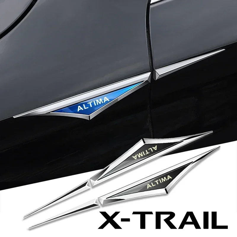 2pcs 3d alloy car stickers car accsesories accessory for Nissan ALTIMA JUKE LEAF MAXIMA MICRA MURANO NOTE PULSAR QASHQAI j11