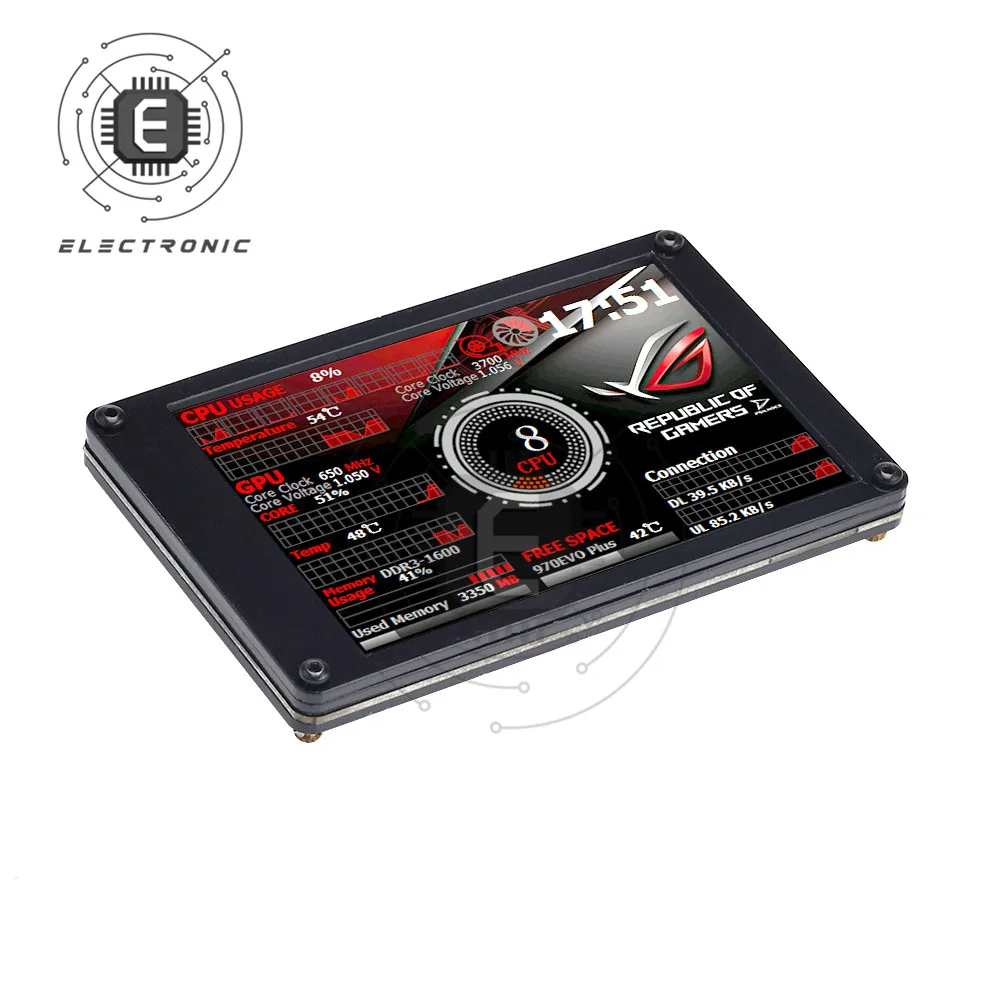 Màn Hình IPS 3.5 Inch USB Mini Máy Tính Màn Hình Phụ Máy Tính Màn Hình Cho Game Thủ USB DIY