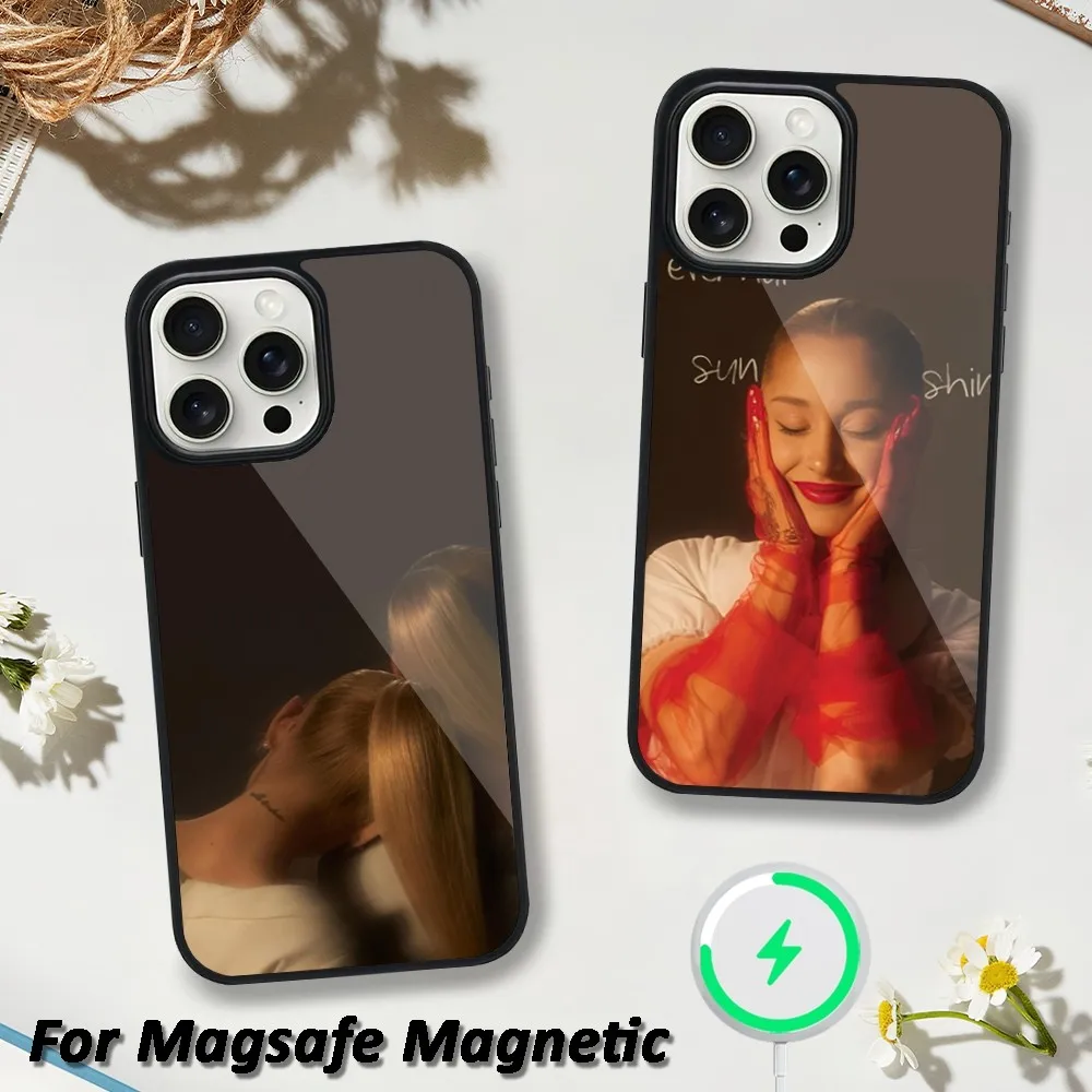 The A-Ariana Boy G-Grande Mine Phone Case For iphone 13 Plus 12 Pro 11 Max Mini 15 14 Magsafe Magnetic Wireless Charging Shell