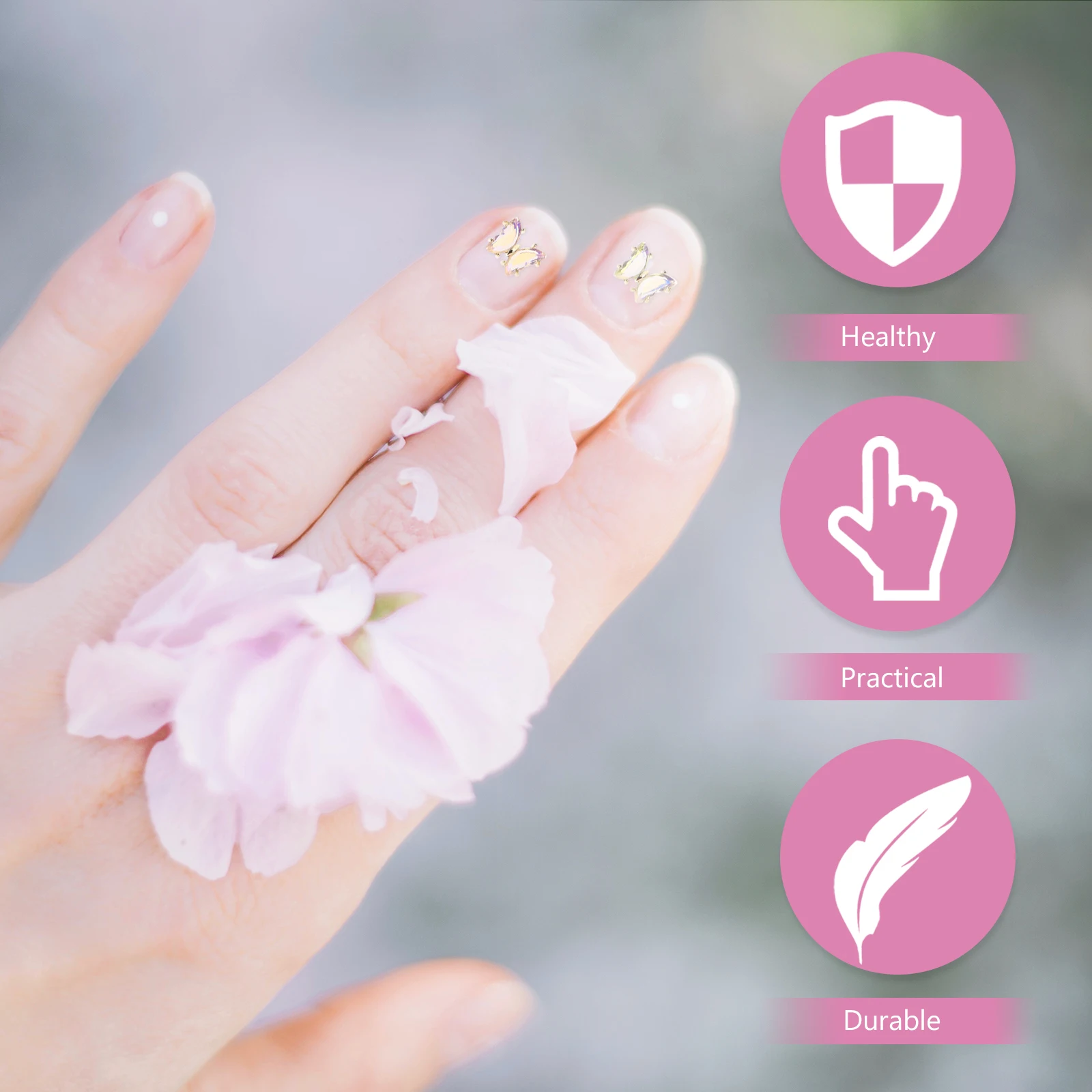 

12Pcs Water Crystal Butterflies Nail Charm Exquisite 3D Nail Decorations DIY Manicure Ornaments for Party Prom