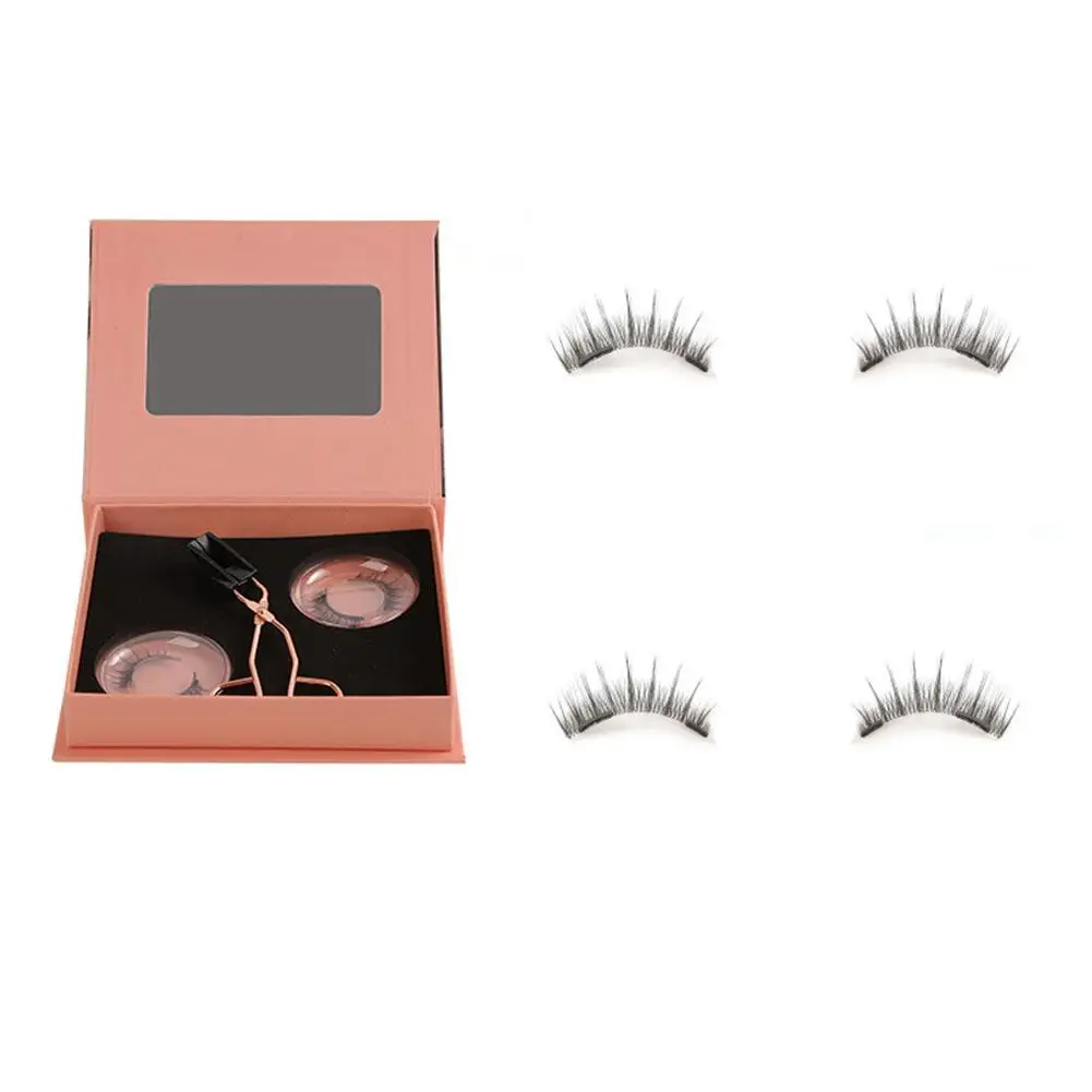 Wimpern magnetische Wimpern 2 Paar Magnet Wimpern Eyeliner falsche Wimpern wieder verwendbare dichte Wimpern Kit natürlichen Look für Frauen Mädchen l o6r6