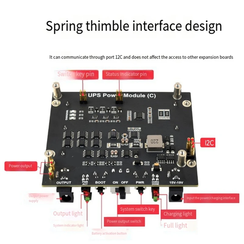 For Jetson Orin Uninterruptible Power Supply UPS Expansion Board With Battery Support Simultaneous Charging Discharging