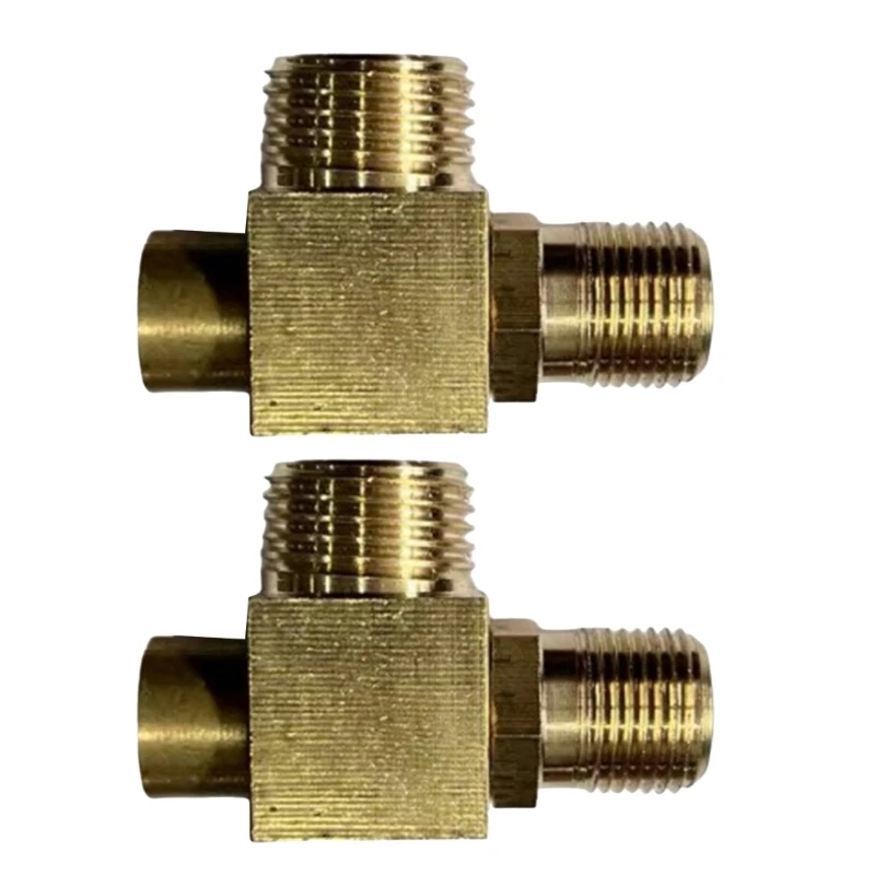 Valvole ritegno per compressore d Connettore per tubo filettato a 3 porte in rame Resistente