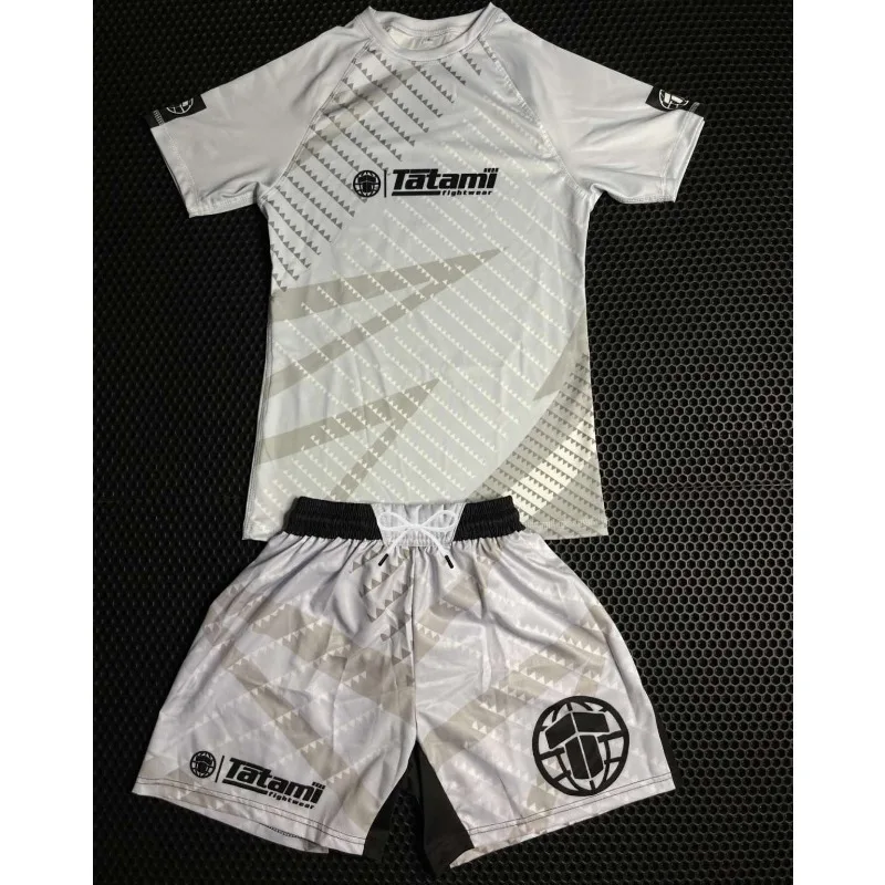 

2026 Tech Y2K Style Fitness Tracksuit, High Elasticity and Wear-Resistant, Short-Sleeve and Shorts, Unisex Combat Training Suit