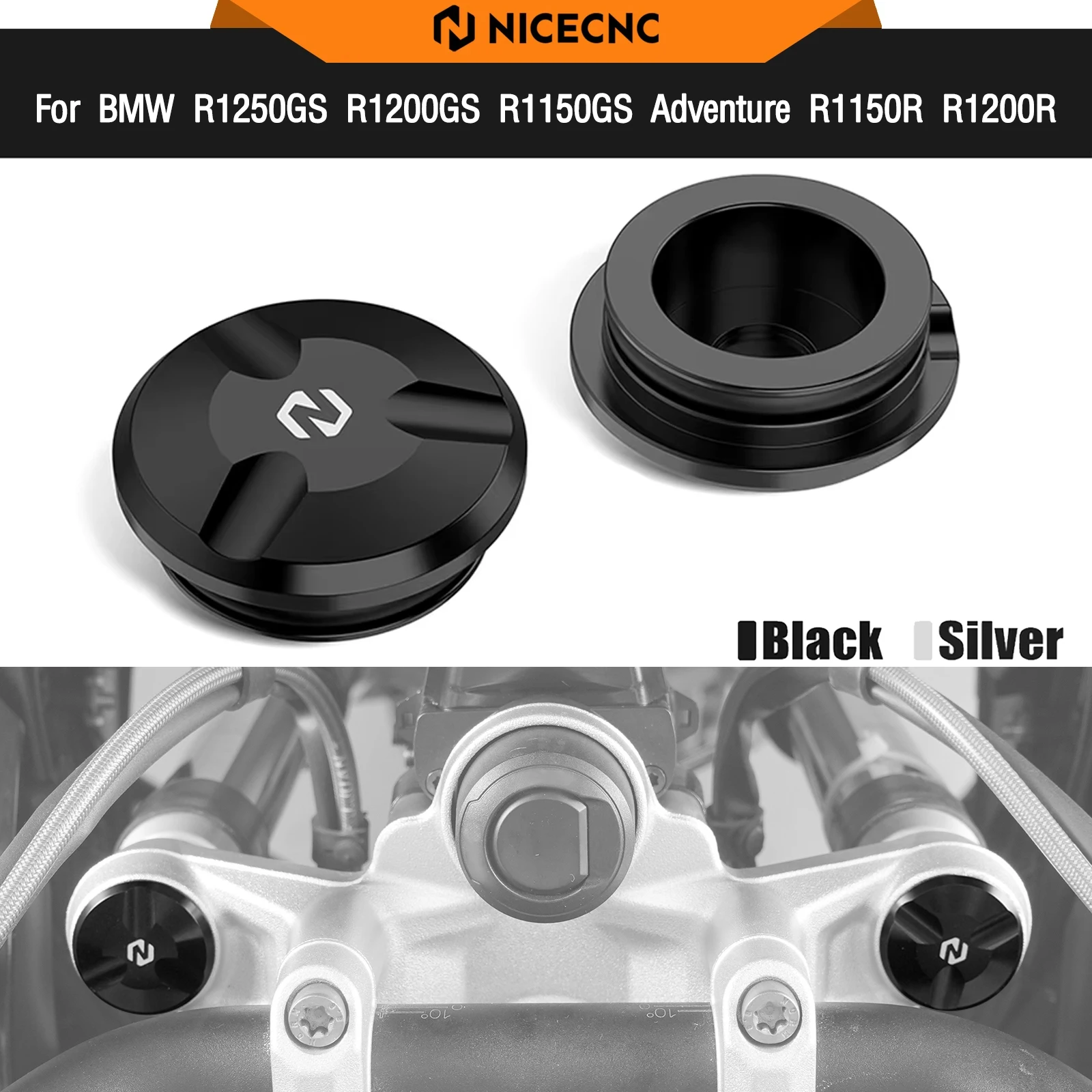 Fork Top Tube Cover For BMW R1250GS R1250GS Adventure R1200GS/Adventure R1100GS R1150GS Adventure R1150R R1200R R1200RT R850R