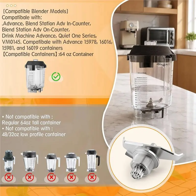 AT28-Blender Replacement Blade Blender Drive Socket 15990 Blade Assembly