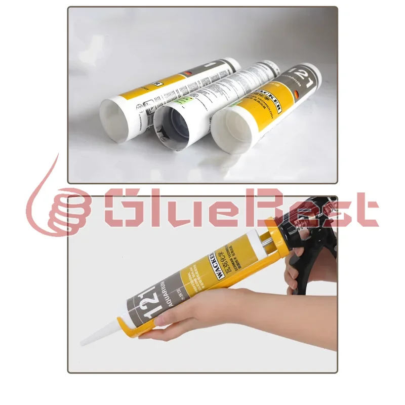 WACKER 121 131 Aquarium Grade Silicone Curing Agent Waterproof Sealant for Fish Tanks and Transparent Adhesion Original Product