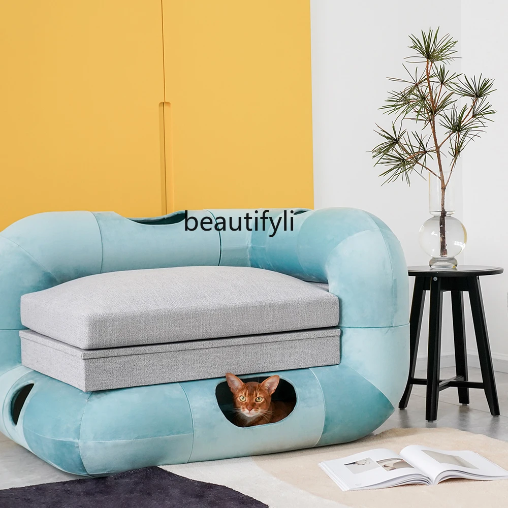 

zqDual-Use Cat Sofa Nest Fashion Creative Stool Cat Nest into Cat Kittens Multifunctional Cat Nest