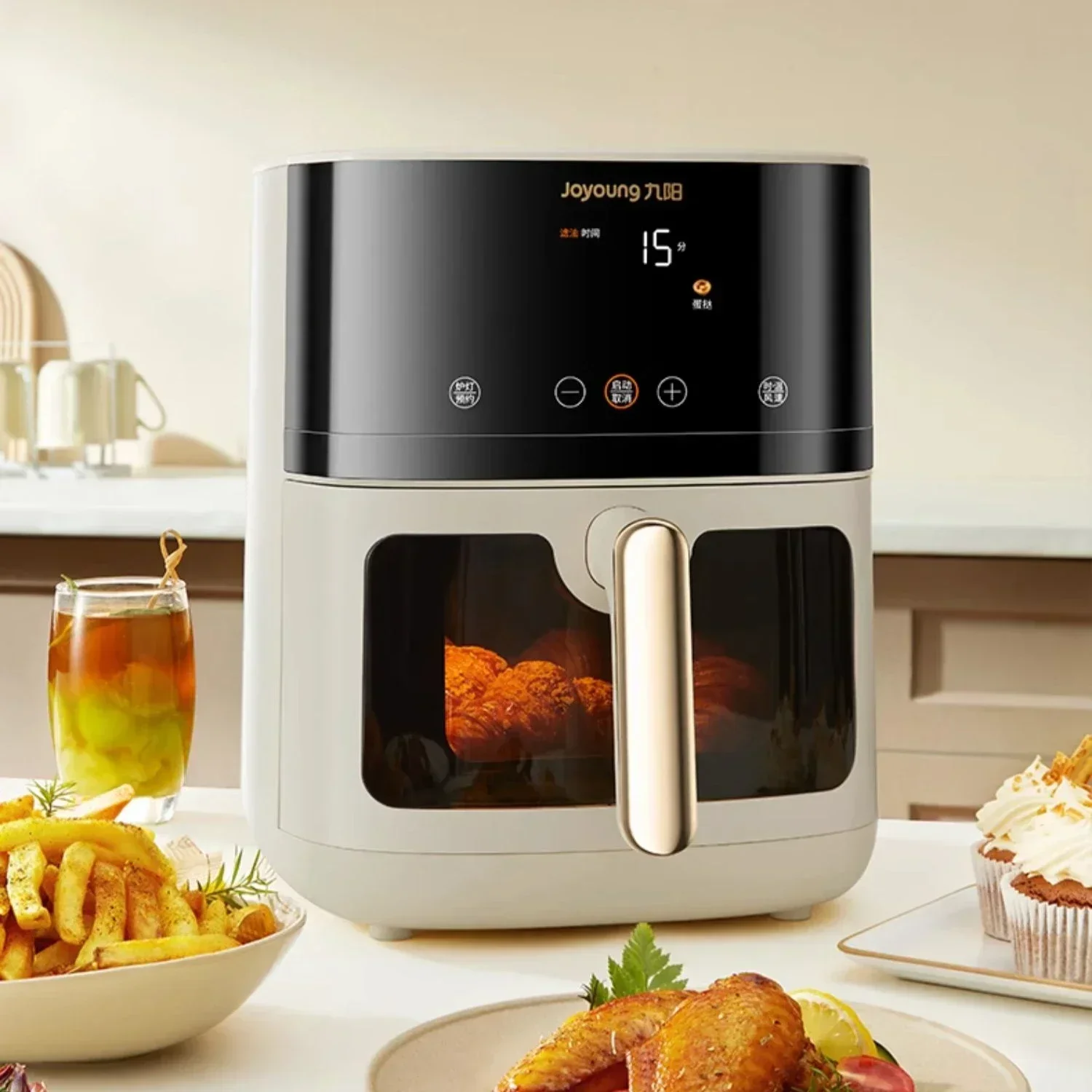 Fully Automatic Up and Down Heating Air Fry Pot New Home electric fryer , Large Capacity, and Multifunctional Oven