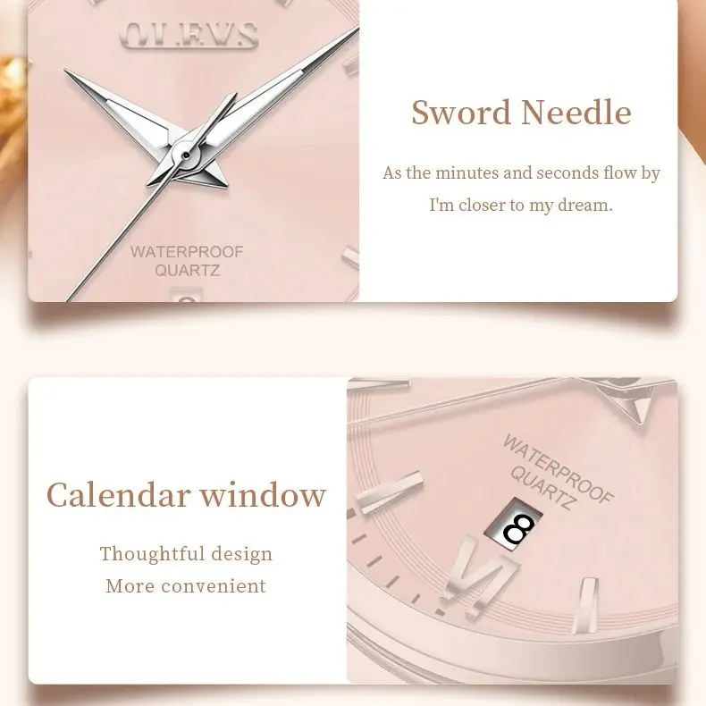 OLEVS 3668, женские часы, простые римские весы, водонепроницаемые светящиеся часы, роскошные автоматические женские кварцевые часы с датой, модные вещи Reloj